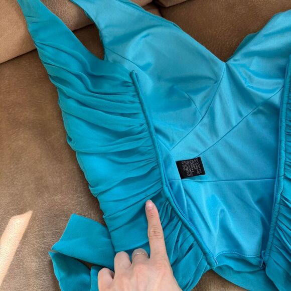 Y2K 100% Silk Draped V Neck Going Out Top Brooch Detail Britney Spears - Picture 7 of 8